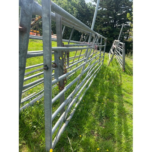 99 - Galvanised field gates 12ft and 14ft