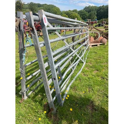 100 - Galvanised field gates 12ft and 1 other