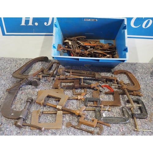 211 - Quantity of G clamps and other tools