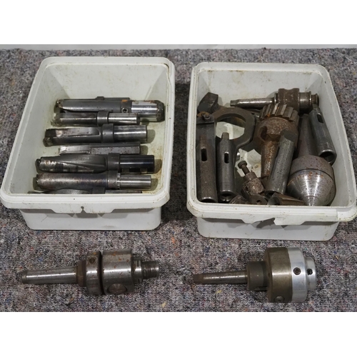 262 - Milling cutters, lathe cutters, collets etc