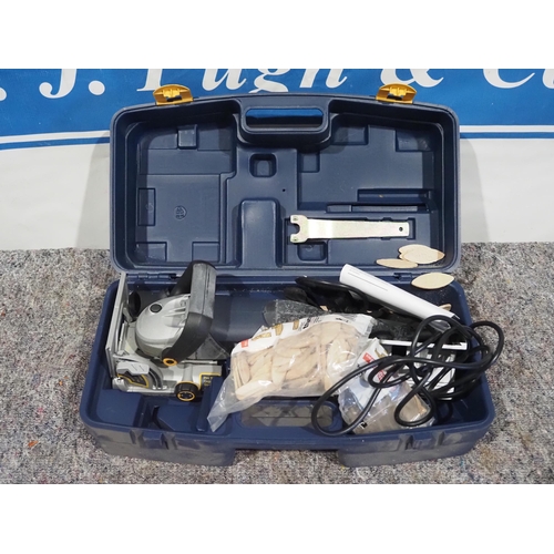 299 - Biscuit joiner kit 230-240V. Little use