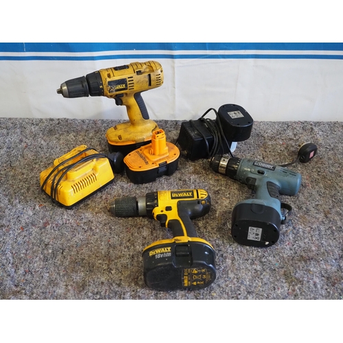 301 - Battery drills and chargers to include DeWalt