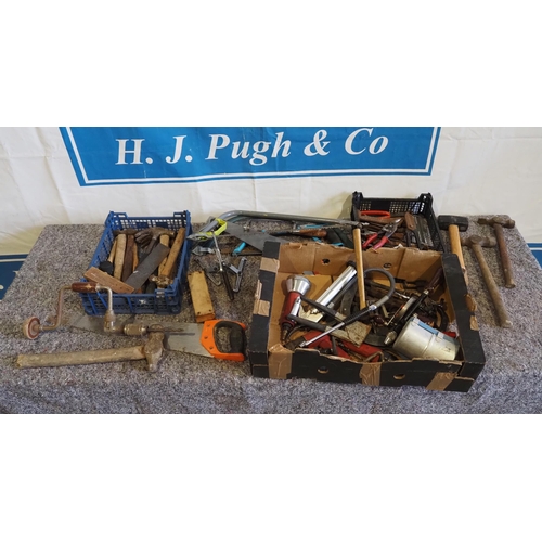 307 - Quantity of hand tools to include saws, hammers and pliers