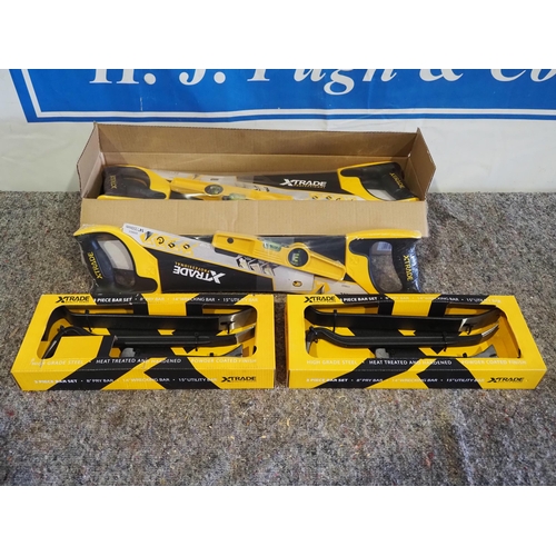 413 - Hand saws and pry bar sets NOS