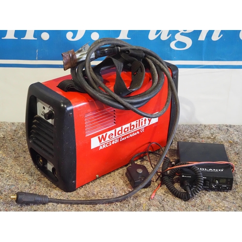 418 - Weldability Arc140i arc welder and CB radio