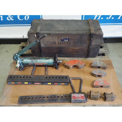 556 - Mingori tube bender kit and wooden box