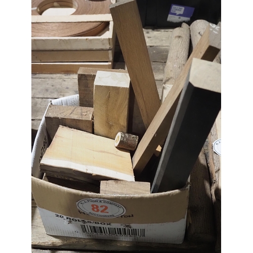 82 - Box of hardwood turning blanks