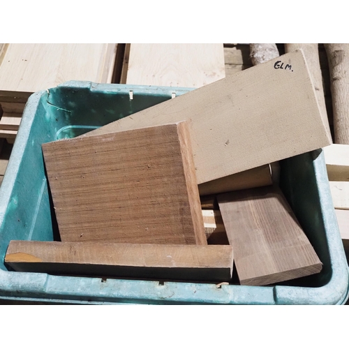 85 - Box of hardwood turning blanks