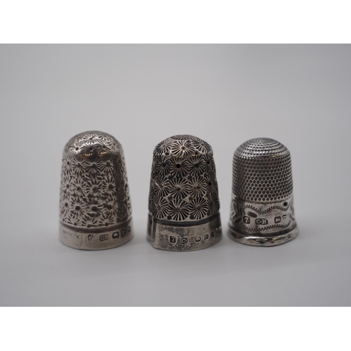 312B - Silver thimbles by Charles Horner - 3