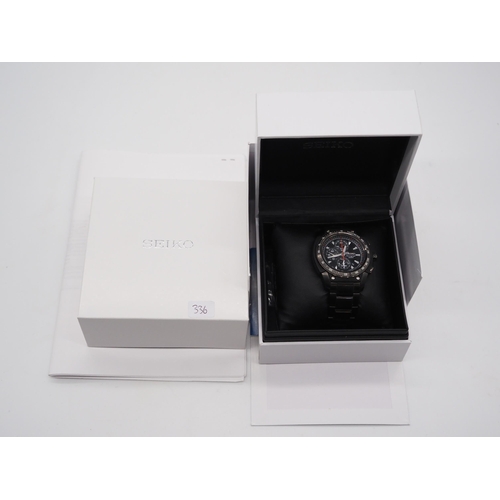 336 - Seiko chronograph watch in box