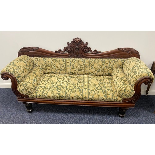 445A - 19th Century heavily carved sofa 80