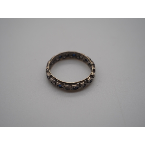 350B - 9ct/Silver paste stone eternity ring