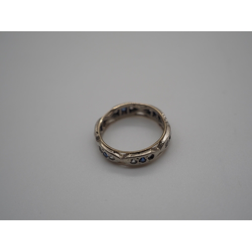 350C - 9ct/Silver paste stone eternity ring