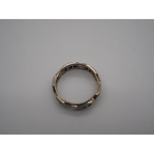 350C - 9ct/Silver paste stone eternity ring