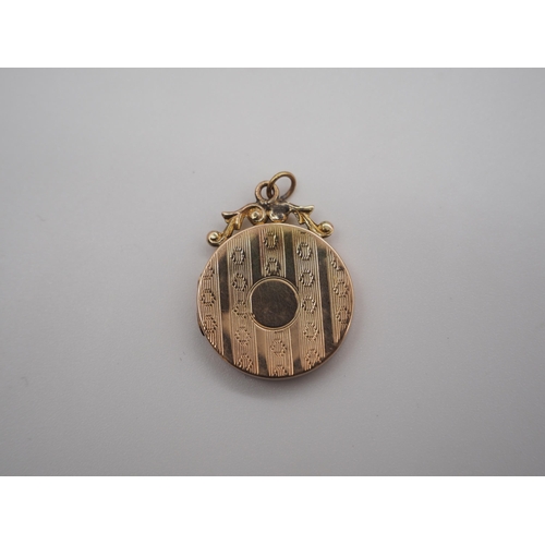 350D - Round 9ct back and front locket