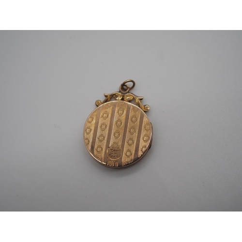 350D - Round 9ct back and front locket