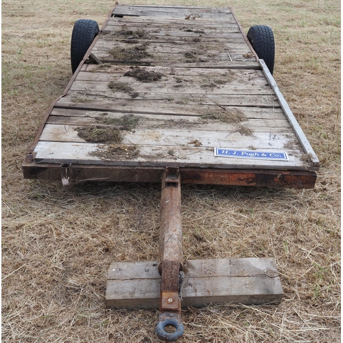 342 - Single axle flatbed trailer 15ft