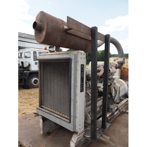 350 - Dorman 6 cylinder diesel engine and 3 phase generator. Runs with a recent test, auto start