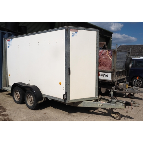 353 - Ifor Williams BV105G twin axle box trailer