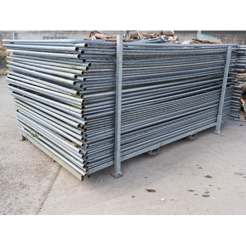 358 - Heras fence panels - approx. 35 with 36 feet