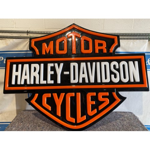 Plastic Harley Davidson Motorcycle dealership sign 56" x 73"