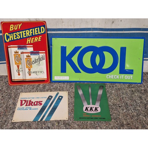 3056 - Tin signs - KOOL and 3 others