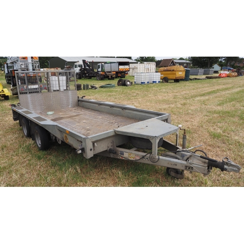 460 - Ifor Williams GX 126 plant trailer with ramps. 2015