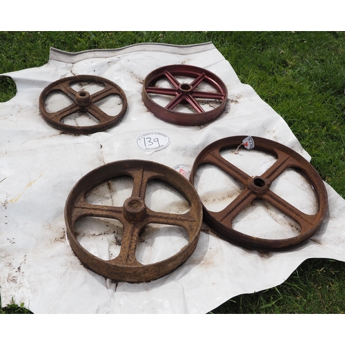 139 - Mixed cast iron wheels - 4