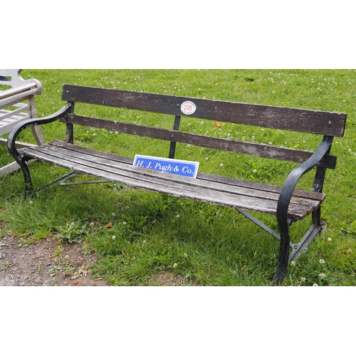 235 - Metal and timber bench