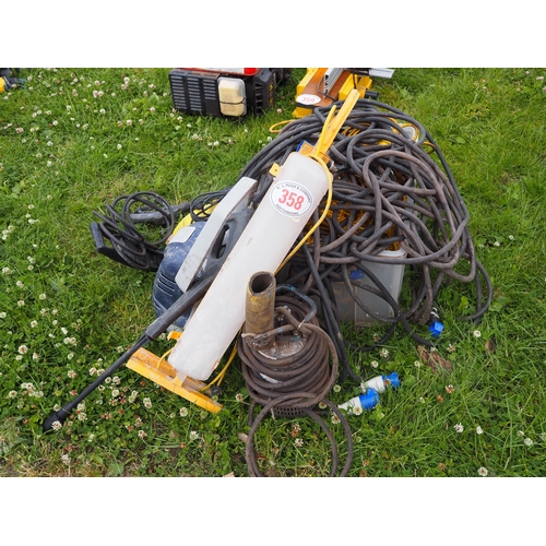 358 - Work lights, pressure washer, etc.