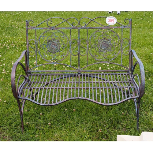 369 - Ornate garden bench