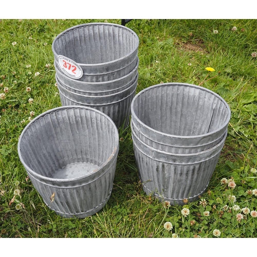 372 - Galvanised planters - 6