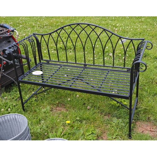 373 - Black garden bench