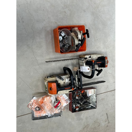 526 - Stihl MS 200T chainsaws for spares with spare parts