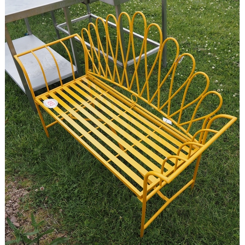 493 - Yellow garden bench