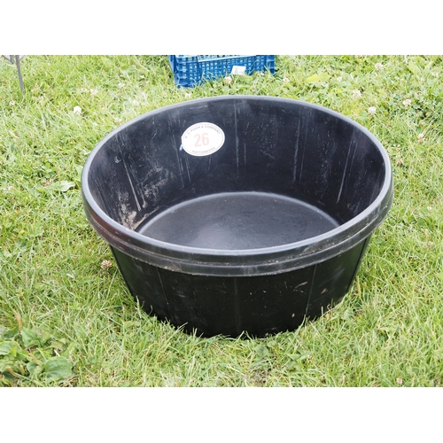 26 - Heavy duty rubber tubs 60L - 2