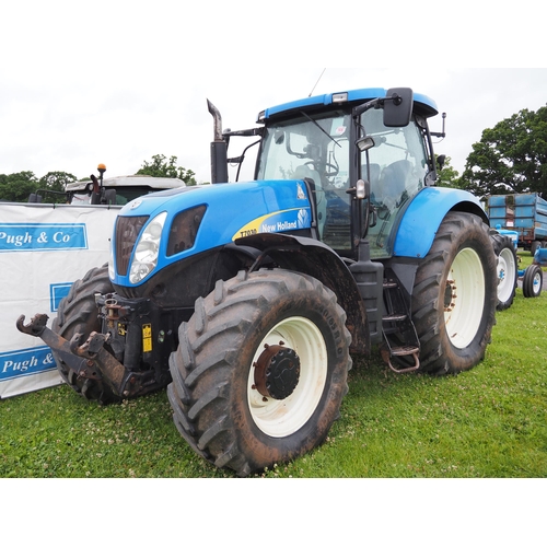New Holland T7030 4wd tractor. Showing 5817 hours, 50k, off farm. Tumble steering, front linkage, front pto, inteliview screen, no GPS. Reg. VX58 FDO. V5 and key in office