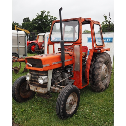 1672 - Massey Ferguson 135 tractor with cab. Reg. PJB 128R. V5 in office.