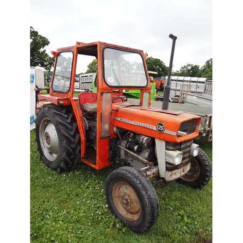 1672 - Massey Ferguson 135 tractor with cab. Reg. PJB 128R. V5 in office.