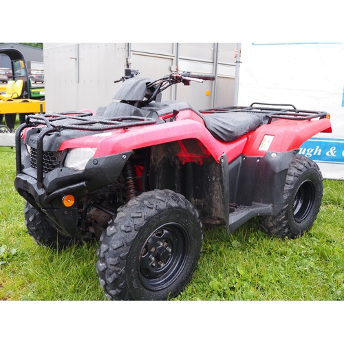 1675 - Honda TRX 420 quad. Runs and drives. Keys and manuals in office