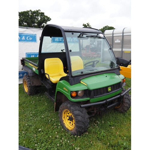 1678 - John Deere 850 gator XUV. Reg. CN60 ENT. Key in office