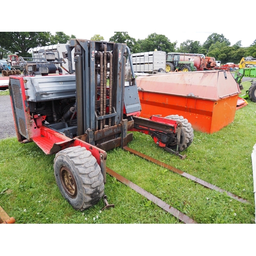 1693 - Moffett fork lift loader. Showing 5038 hours. Key in office