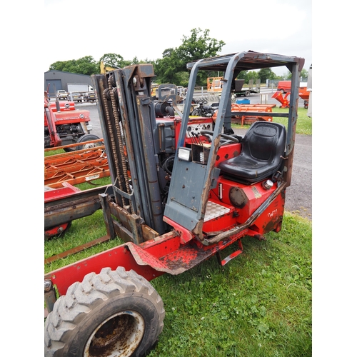 1693 - Moffett fork lift loader. Showing 5038 hours. Key in office