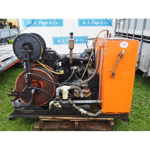 1700 - Diesel Jetter, hydraulic reel with Isuzu 4 cylinder engine. Key in office