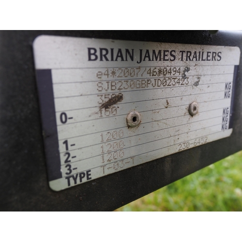 1701 - Brian James 2018 tri axle car transporter HU12. Key in office