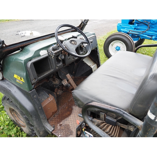 1707 - Kawasaki 3010 diesel mule. Runs. Showing 3489 hours. V5 and key in office