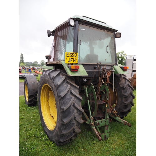 1757 - John Deere 3050 4wd tractor. With front weights, pick up hitch and drawbar. Showing 5849 hours. Reg.... 