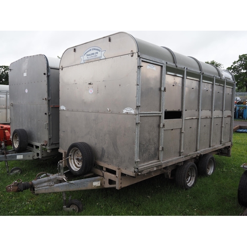 1762 - Graham Edwards 12ft stock trailer with cattle gate