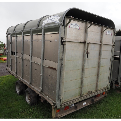 1762 - Graham Edwards 12ft stock trailer with cattle gate