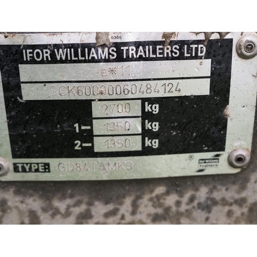 1768 - Ifor Williams GD84 plant trailer